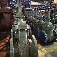 شیر فلکه کشویی 8 اینچ کلاس 150 فولادی